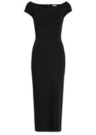 Joseph Foin Pintuck Stretch-knit Midi Dress Black