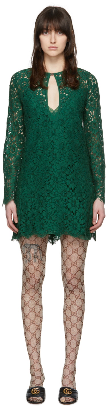 Lace mini dress Gucci Multicolour size 44 IT in Lace - 38021115