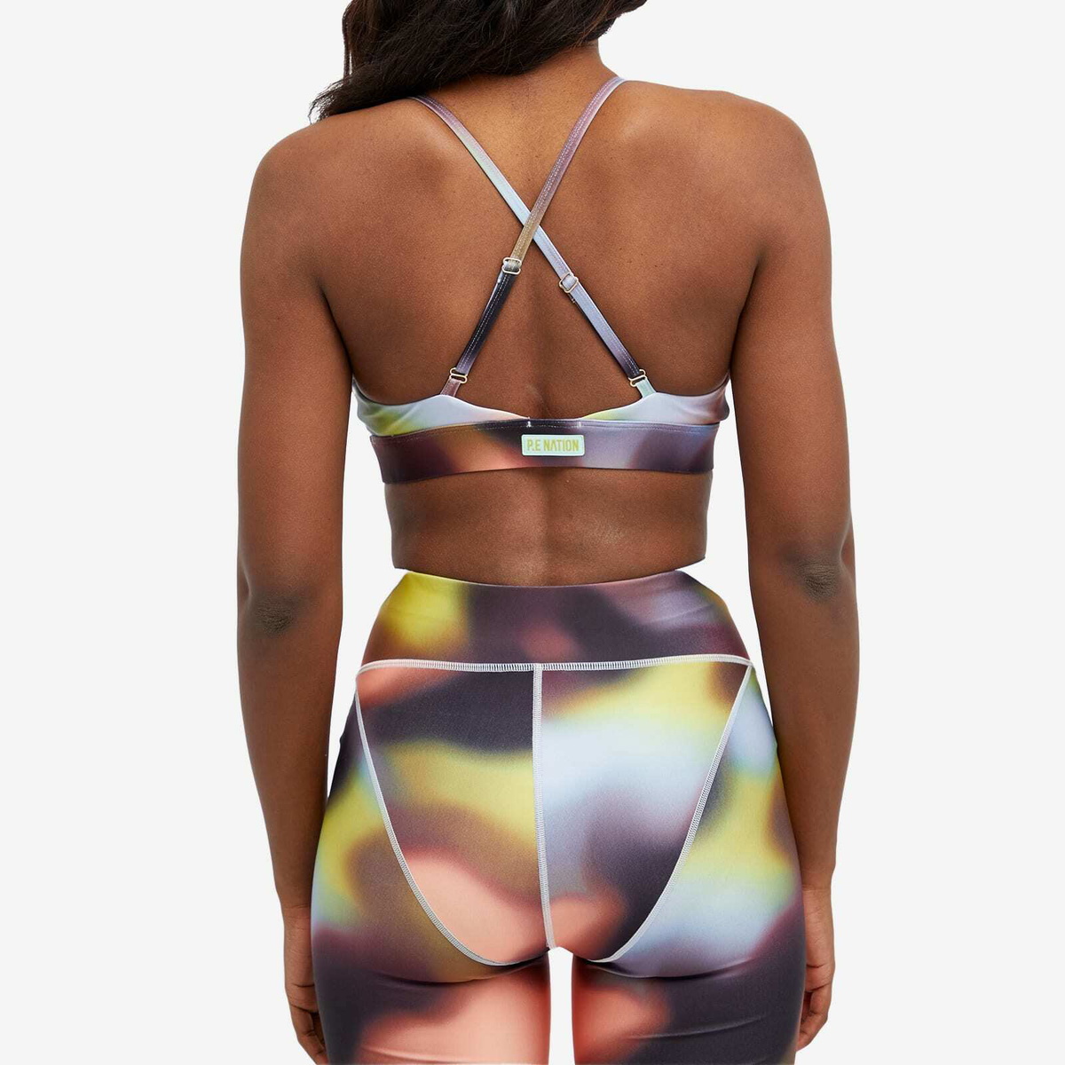 P.E Nation Women's Cyper Sports Bra in Blur Print