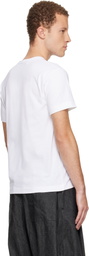 COMME des GARÇONS PLAY White Rhinestone Emblem Black Heart T-shirt