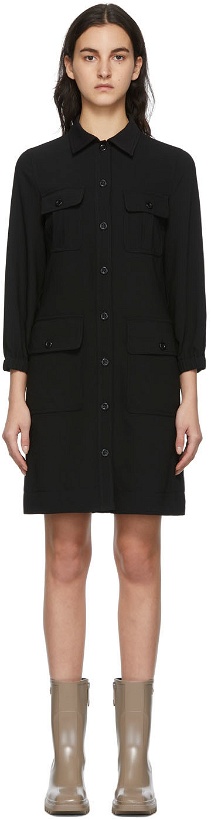Photo: See by Chloé Black Belted Button Up Dress