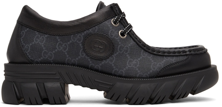 Photo: Gucci Black Interlocking G Lace-Up Boots