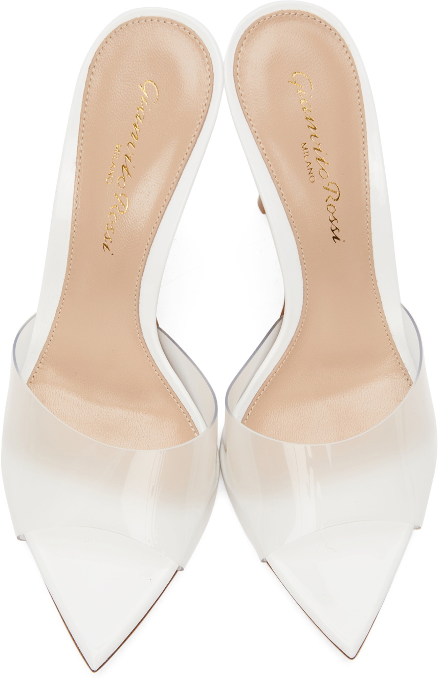 Gianvito Rossi White Elle 105 Heeled Sandals