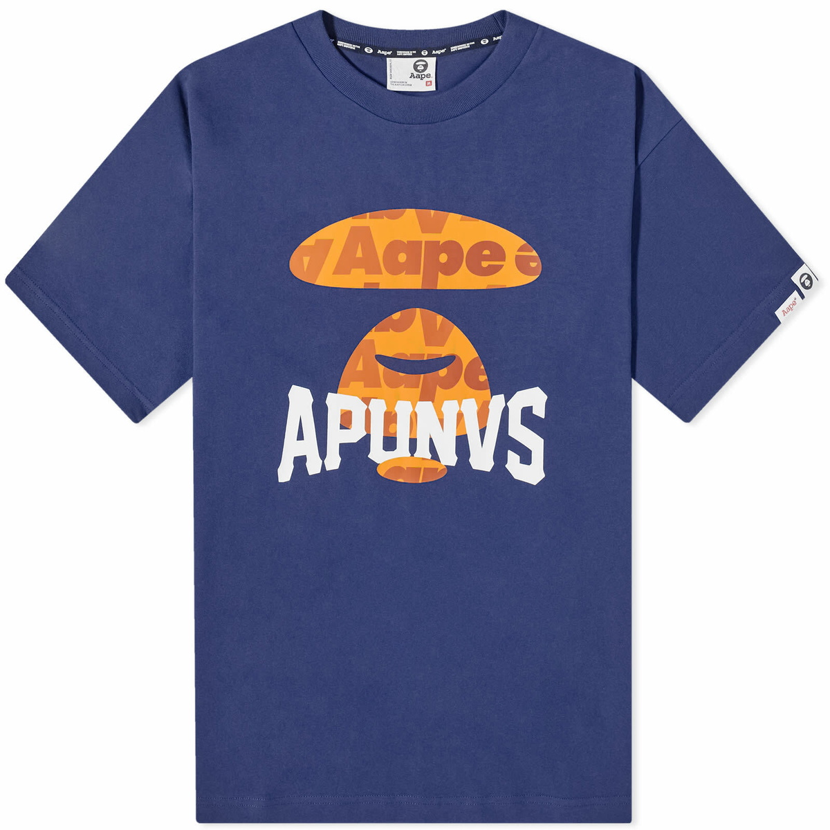 Men's AAPE Street Baseball Universe T-Shirt in Navy AAPE by A Bathing Ape