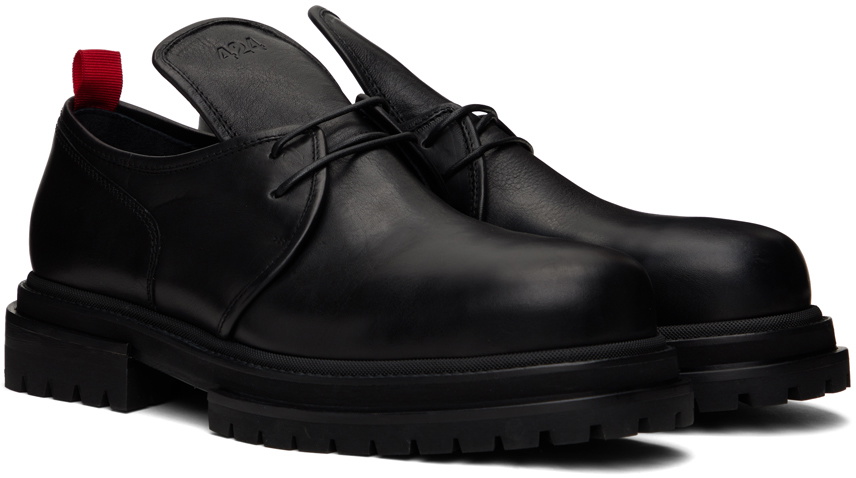 424 Black Leather Derbys