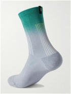 ON - All-Day Ombré Ribbed Cotton-Blend Socks - Green