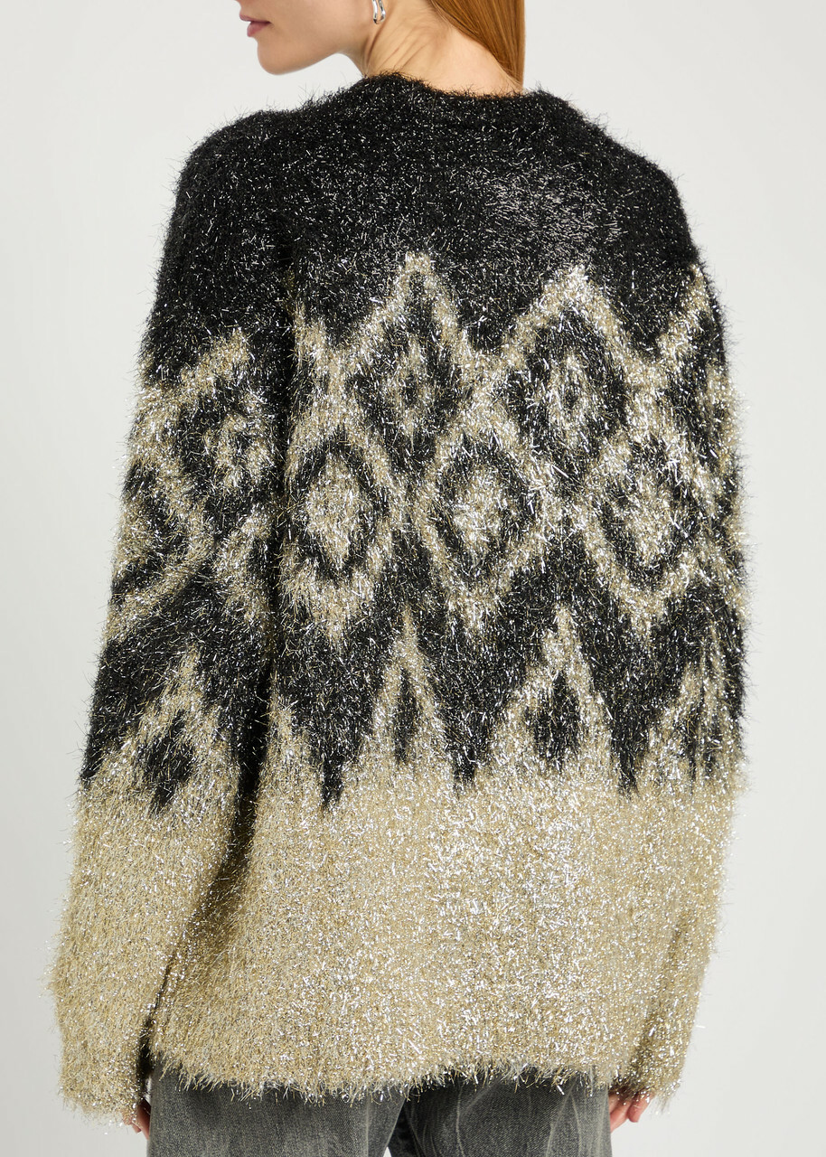 Acne Studios Metallic Thread Jumper Black