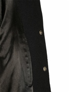 SAINT LAURENT - Logo Patch Wool Blend College Jacket