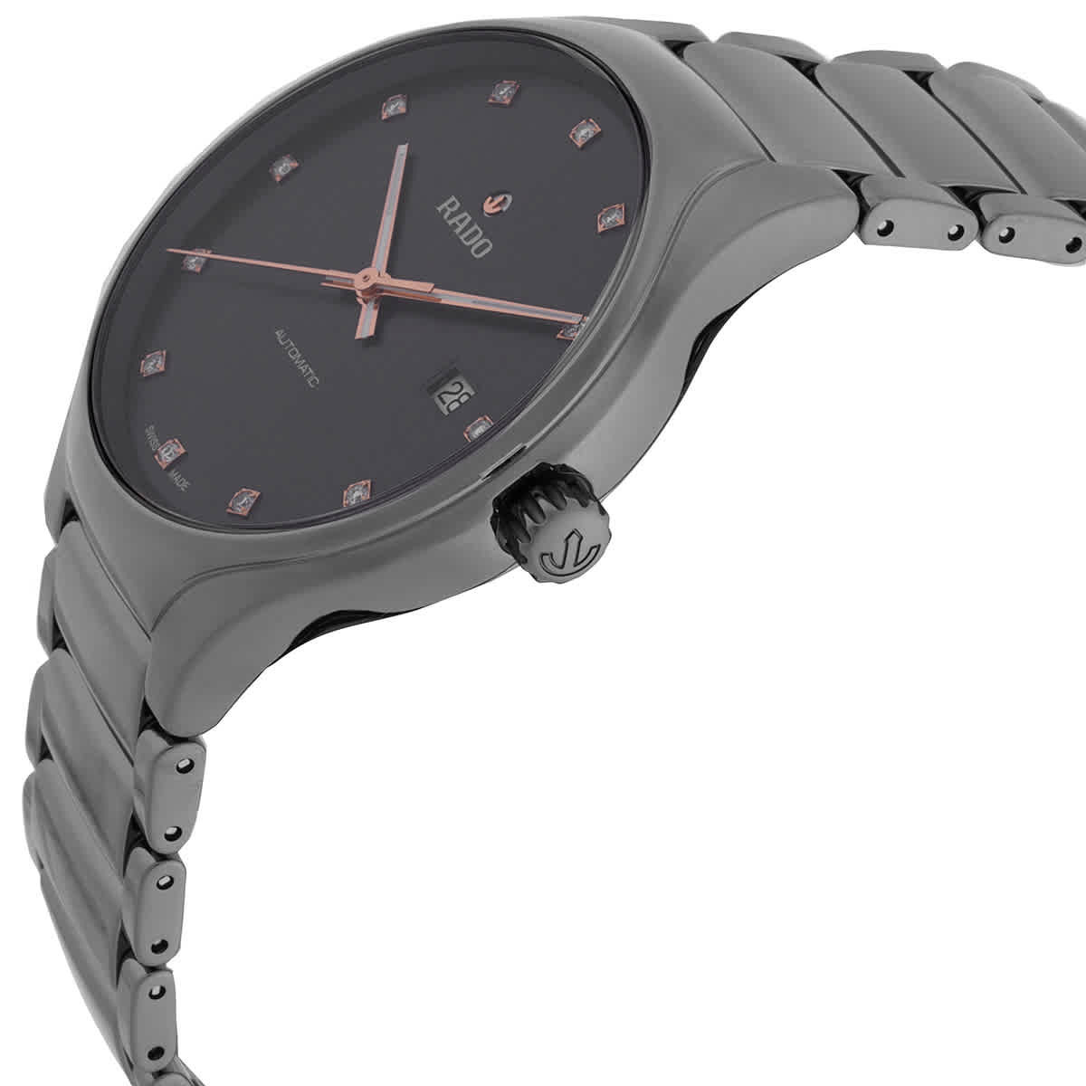 Rado True Automatic Diamond Black Dial Unisex Watch R27057732