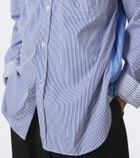Junya Watanabe Paneled striped cotton shirt