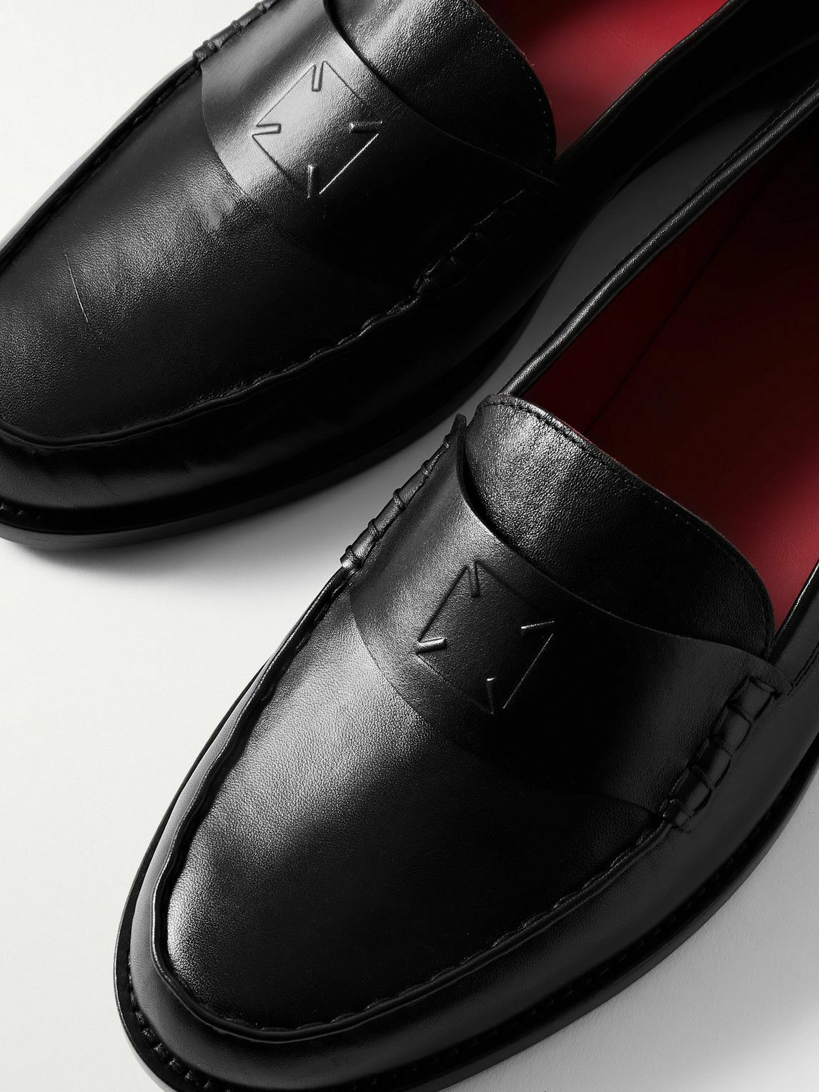 Enfants Riches Déprimés - Logo-Debossed Leather Penny Loafers - Black