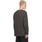 We11done Gray Gradient Logo Long-Sleeved T-shirt