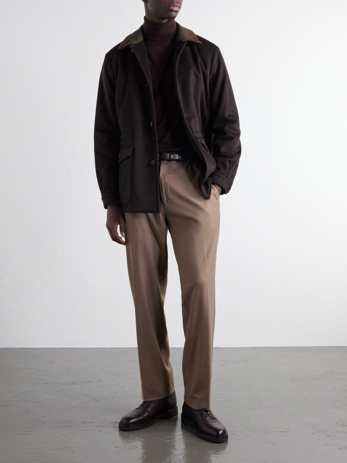 Boglioli - Straight-Leg Woven Virgin Wool Trousers - Brown