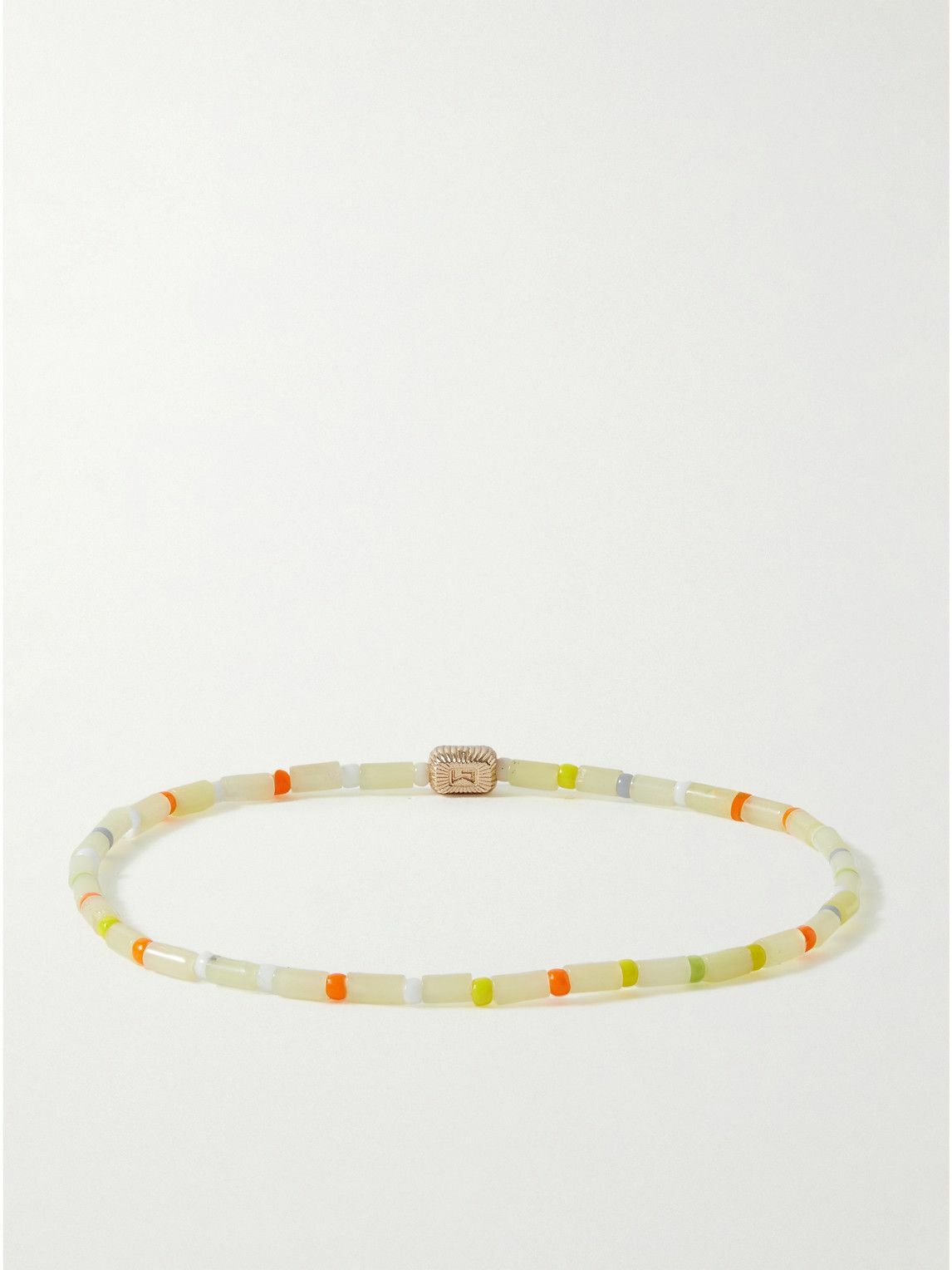 Luis Morais - Gold, Diamond and Glass Beaded Bracelet