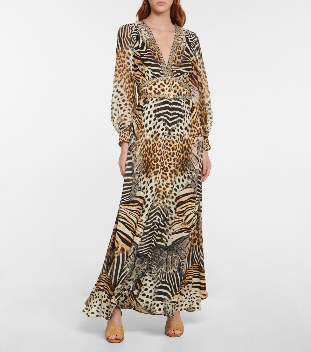 Camilladress V Neck Tie Dye Maxi Dress