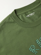 CARHARTT WIP - Logo-Print Organic Cotton-Jersey T-Shirt - Green