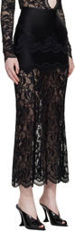 Rabanne Black Lace Midi Skirt