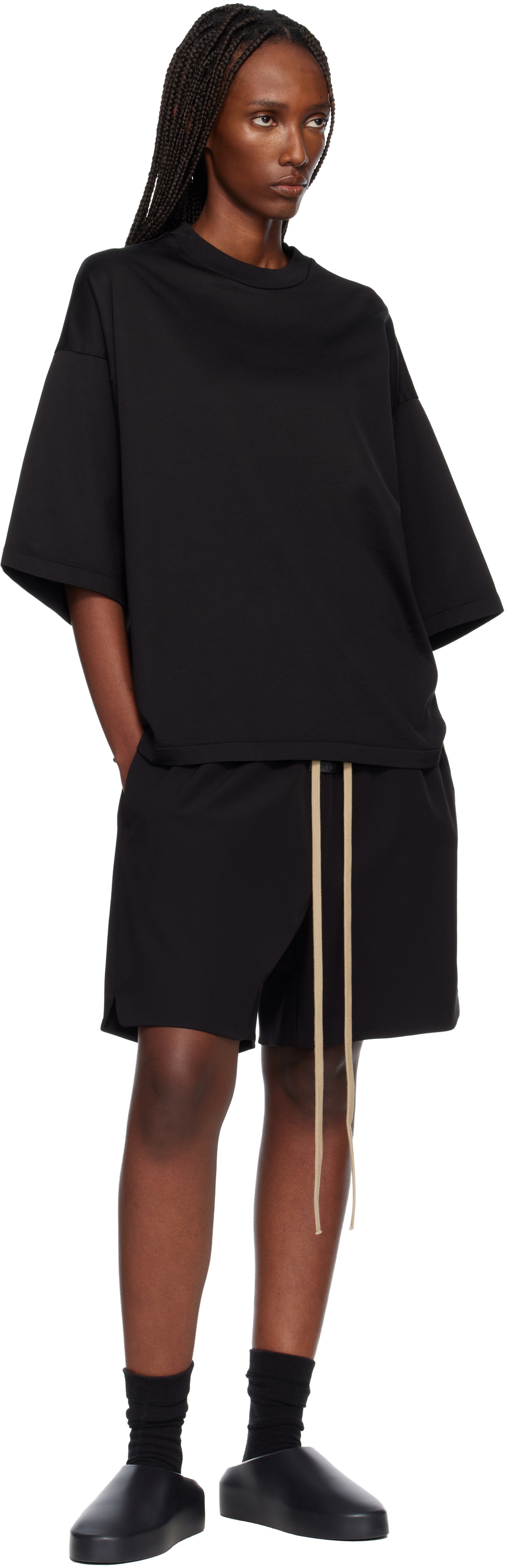 Fear of God Black Nylon Running Shorts