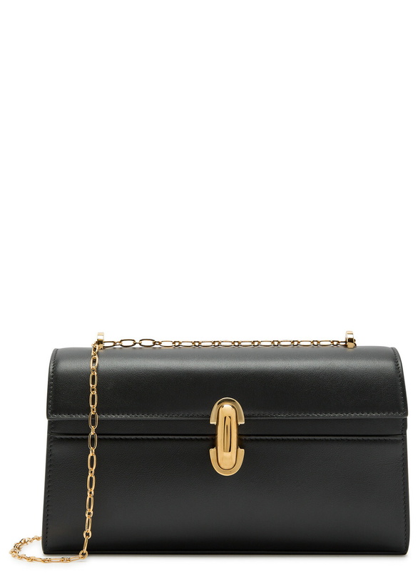 Photo: Savette Symmetry Chain Leather Pochette - Black - One Size