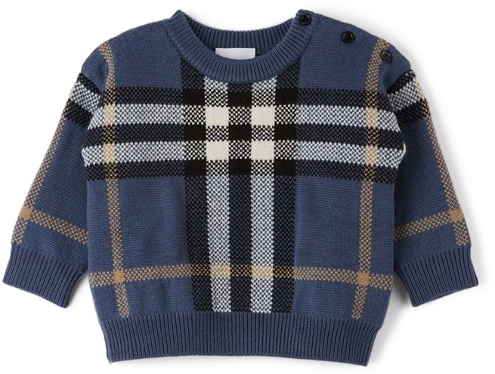 Photo: Burberry Baby Wool Check Denny Sweater