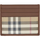 Burberry Brown Check Card Holder