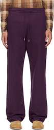 Dries Van Noten Purple Drawstring Sweatpants