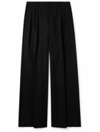 Enfants Riches Déprimés - Wide-Leg Pleated Virgin Wool Suit Trousers - Black