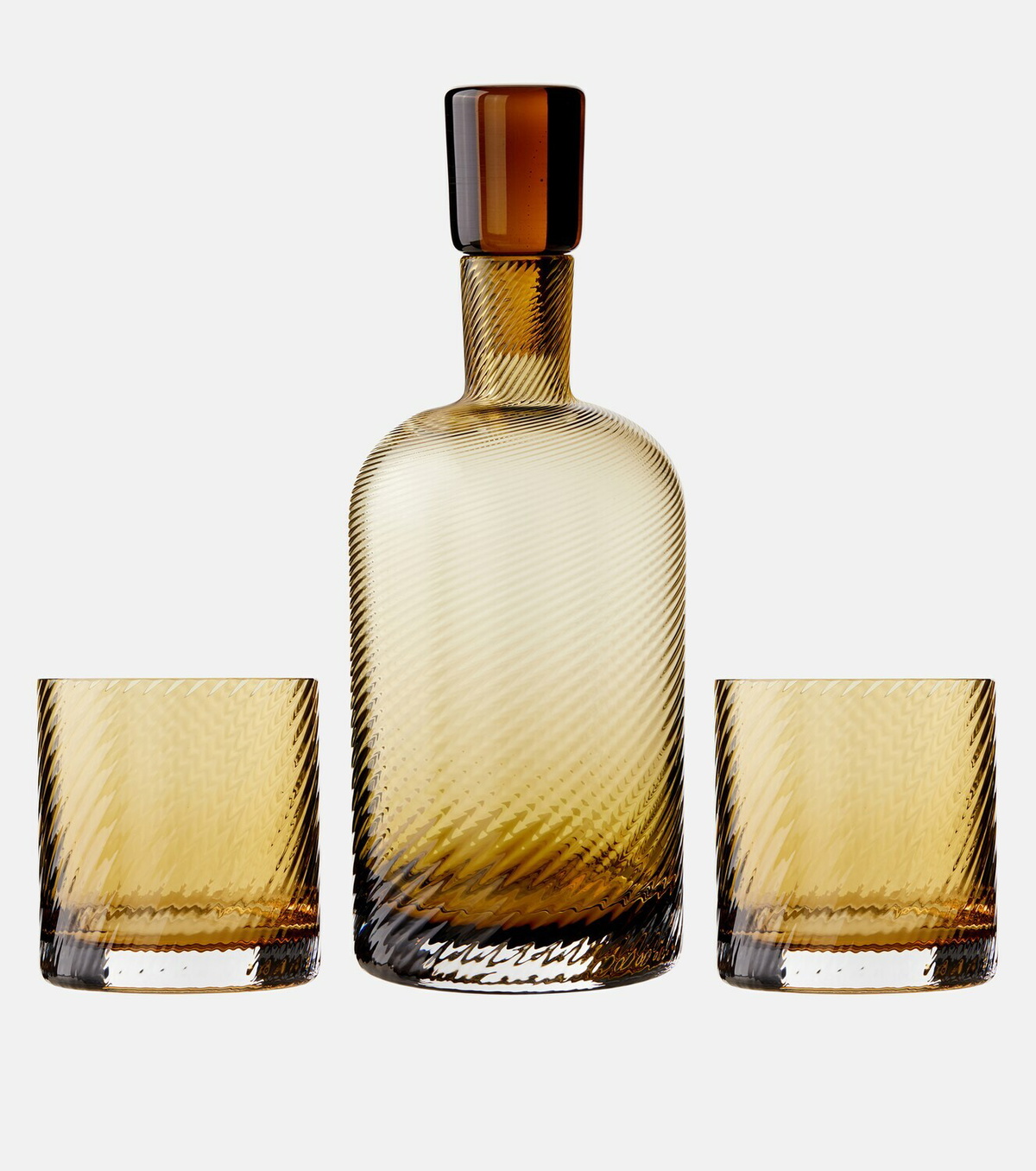 NasonMoretti Borealis glass bottle and tumblers set