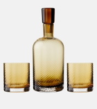 NasonMoretti Borealis glass bottle and tumblers set