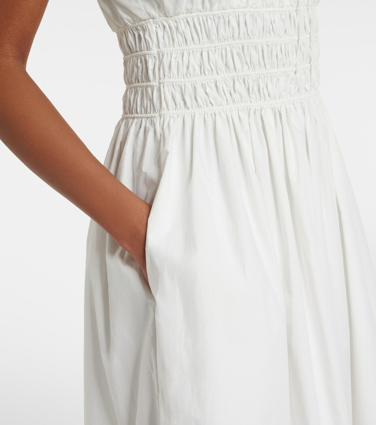 Faithfull Elbie lace-trimmed cotton maxi dress