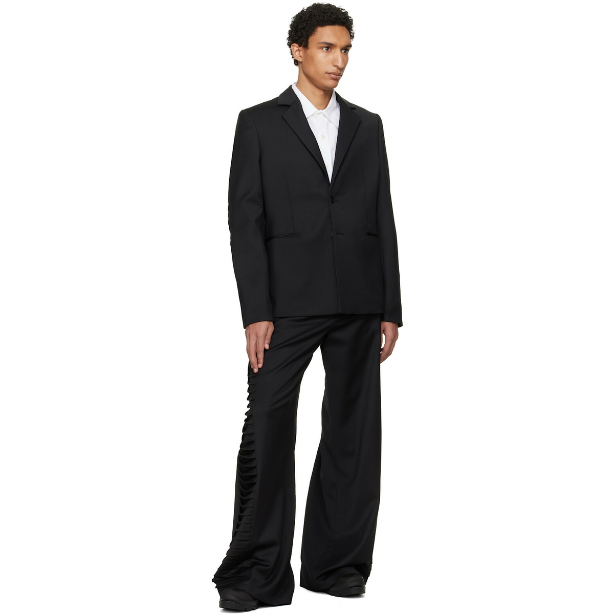 HELIOT EMIL Black Vibraxis Tailoring Trousers
