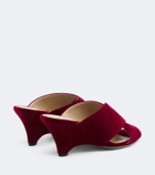 Le Monde Béryl Luca velvet wedge mules