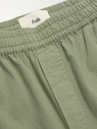Folk - Assembly Straight-Leg Cotton Drawstring Trousers - Green