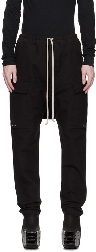 Photo: Rick Owens Black Drawstring Cargo Pants