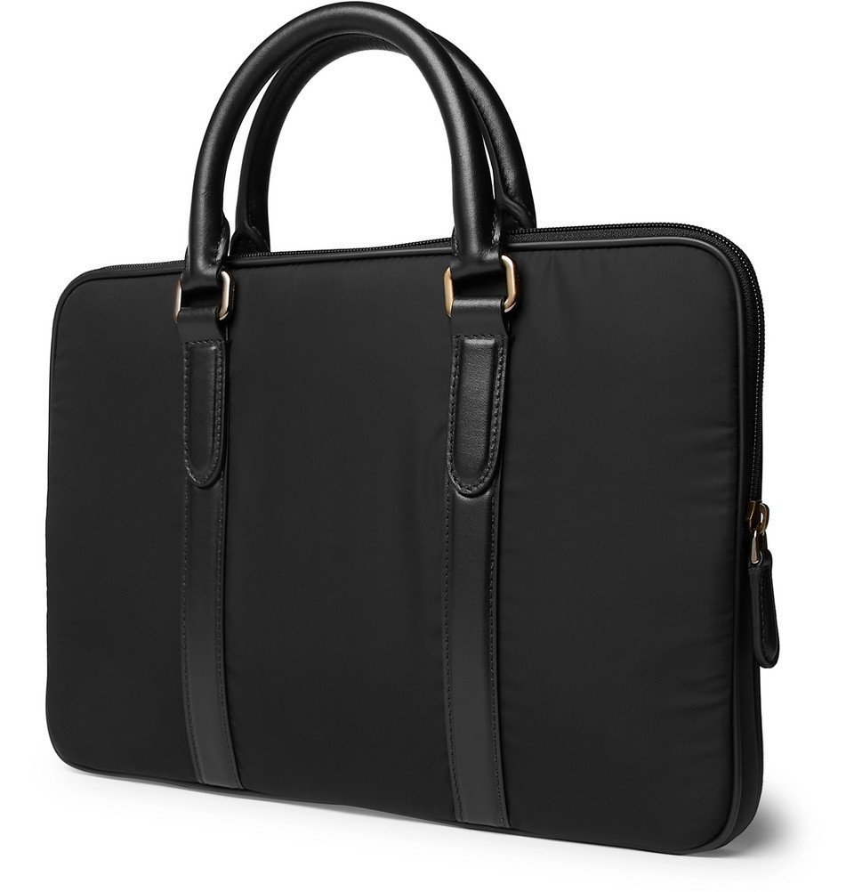 Ermenegildo Zegna - Pelle Tessuta Leather and Nylon Briefcase - Men ...