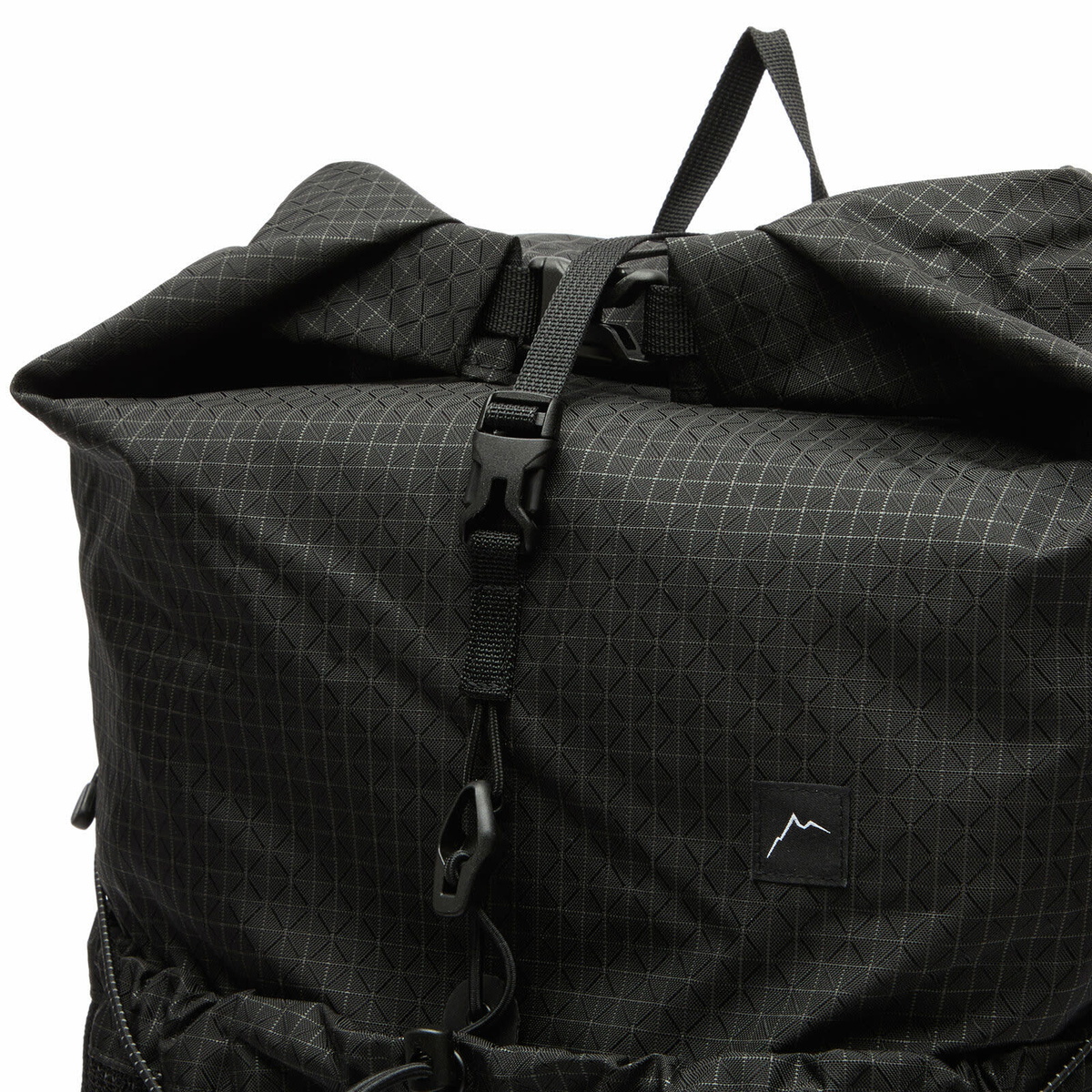 CAYL Men's Gaya Rolltop Mesh Backpack in Grid Black 