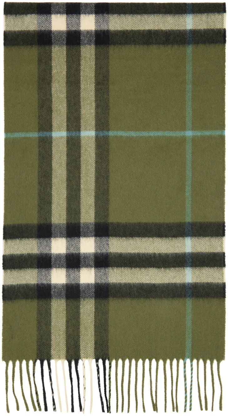 Burberry Green Check Scarf Burberry