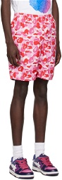 BAPE Pink ABC Camo Shorts