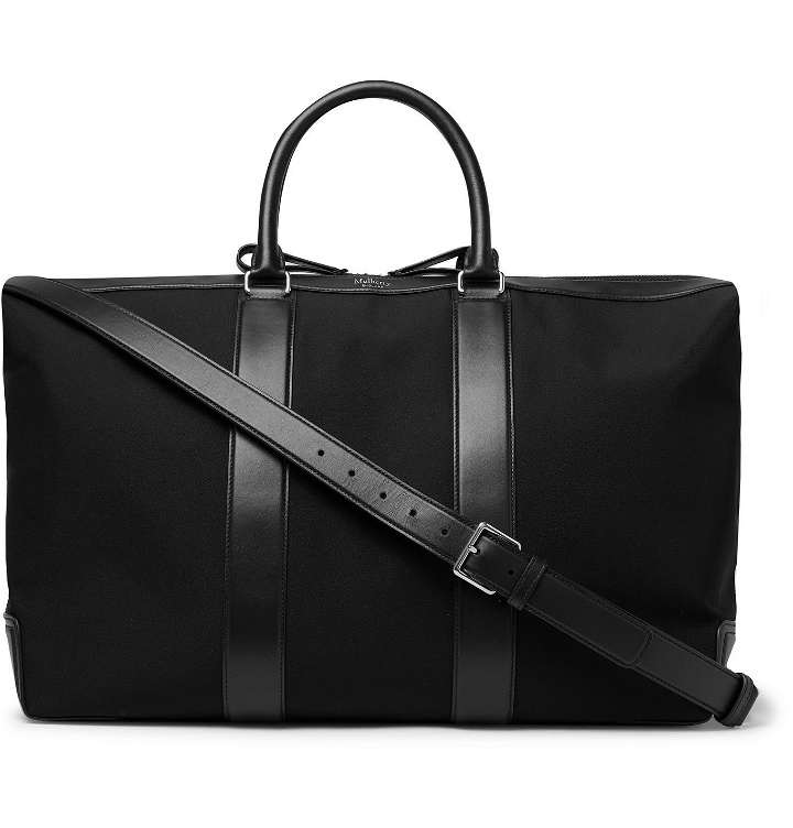 Photo: MULBERRY - Leather-Trimmed Nylon Holdall - Black