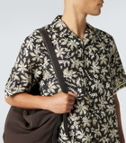 Commas Printed cotton and silk bowling shirt
