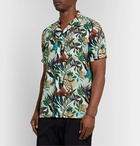 120% - Camp-Collar Floral-Print Linen Shirt - Multi