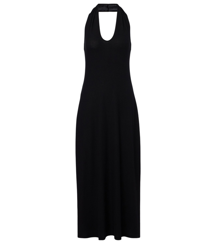 Photo: Leset Lauren halterneck jersey midi dress