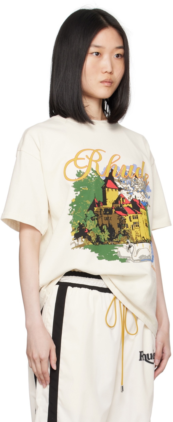 【関税込み】Rhude オフホワイト Chateau Alpes Tシャツ Off-White 'Chateau Alpes' T-Shirt by Rhude on Sale