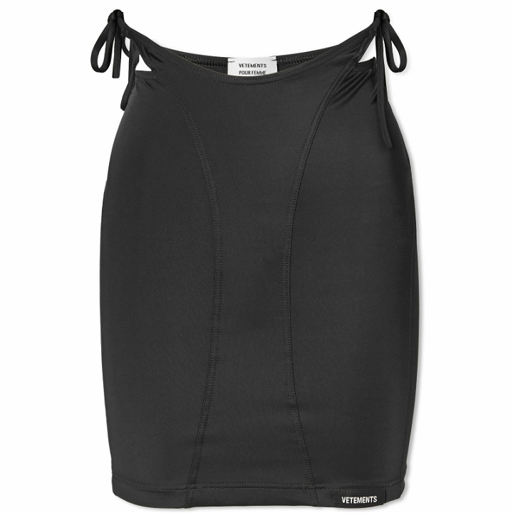 Photo: Vetements Women's Deconstructed Bikini Skirt in Black