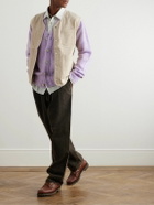 Howlin' - Shaggy Bear Logo-Appliquéd Wool Cardigan - Purple