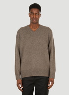V-neck Sweater in Brown