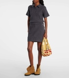 JW Anderson Cable-knit wool and cotton-blend miniskirt