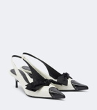 McQueen Koko bow-detail leather slingback pumps