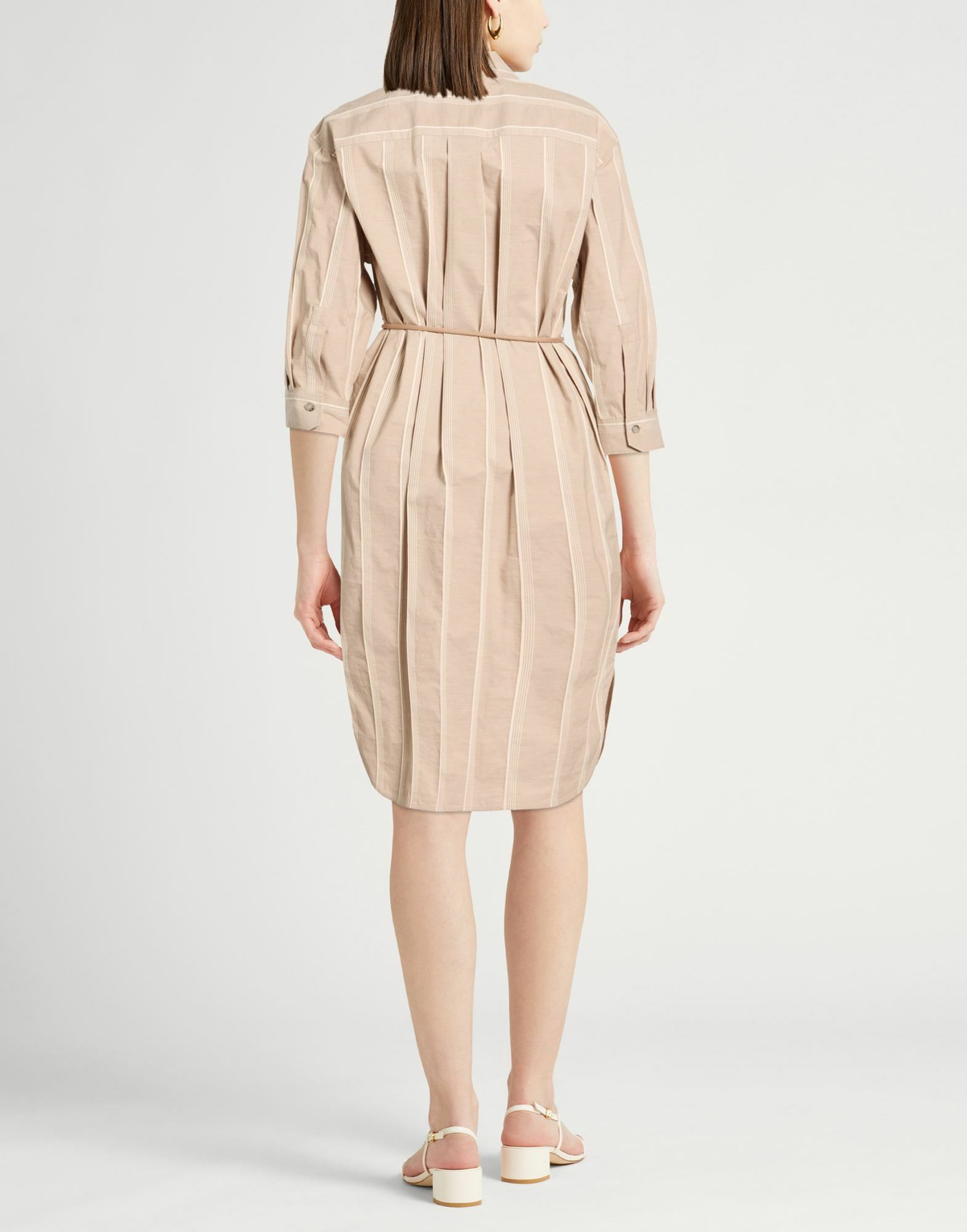 Peserico Womens Midi dress Light brown