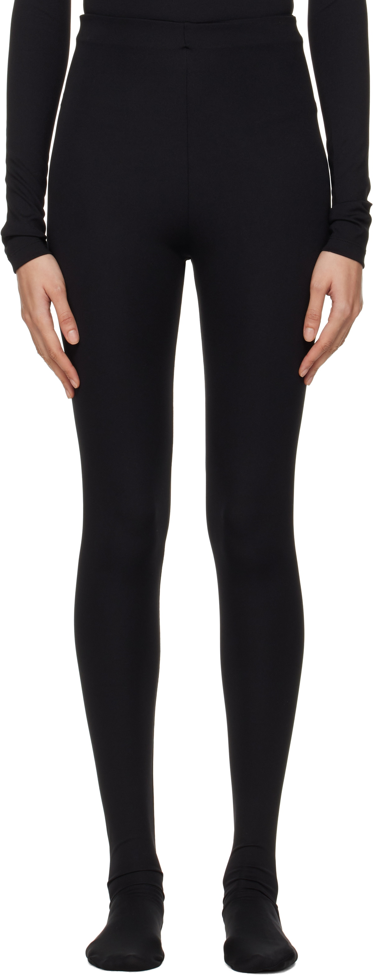 WARDROBE.NYC Black Opaque Leggings